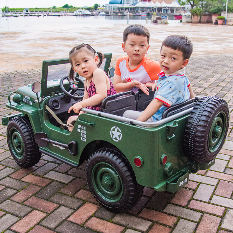Children's Electric Car, Four-Wheel Remote Control Off-Road Baby Toy Car, Can Accommodate Adults, Double-Seater for Kids, Four-Wheel Drive, Extra-Large Vehicle