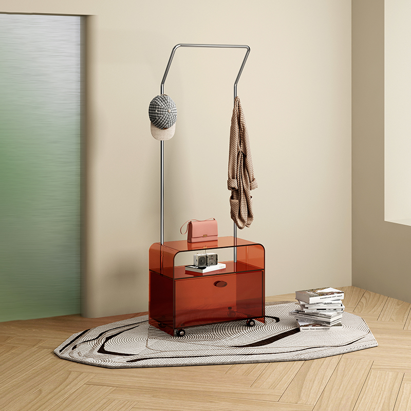 Danish JIANFA acrylic containing cabinet hanging clothes hanger integrated medieval bedroom side a few clothes and cap shelves can be moved