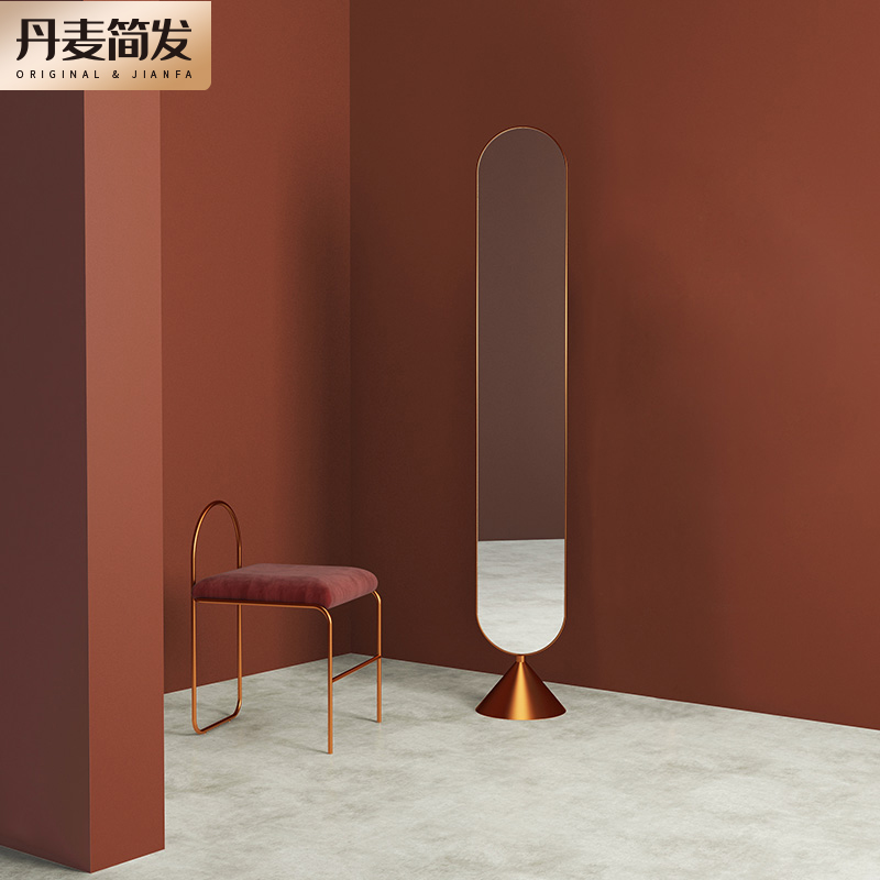 Denmark JIANFA light luxury full-body household mirror Bedroom rotatable vertical fitting mirror ins floor-to-ceiling full-length mirror
