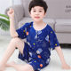 Summer children's baby cotton silk children's half-sleeved suit girls and boys short-sleeved air-conditioned home clothes thin cotton silk pajamas