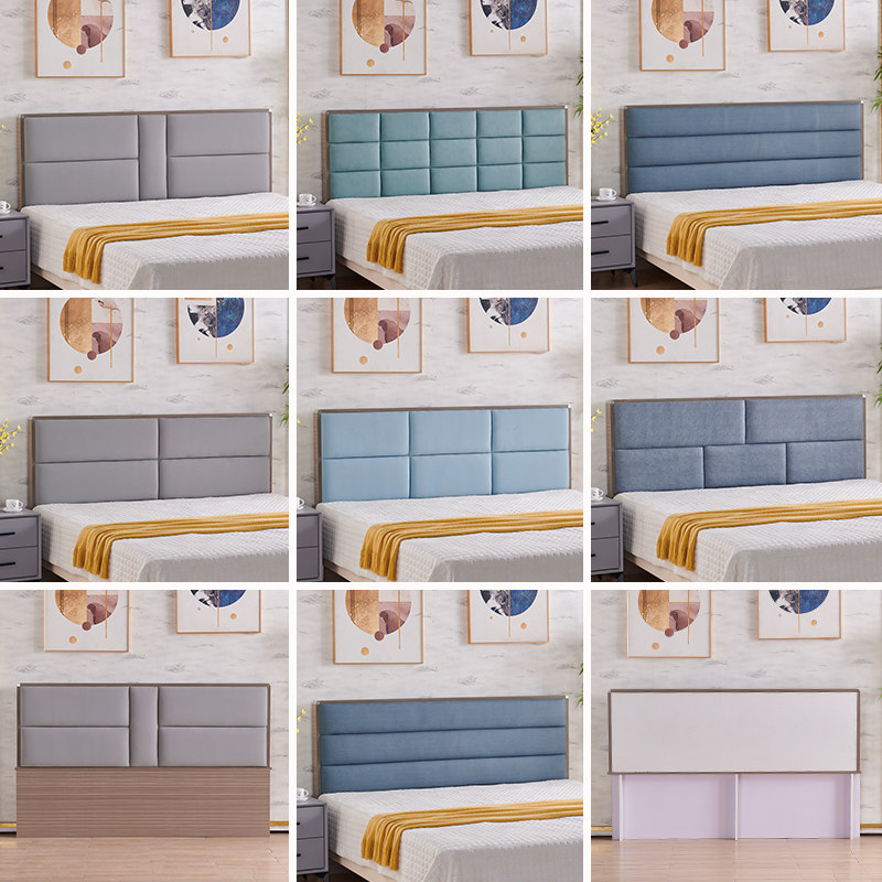 Bedside Single Buy Backrest Plate Floor Light Lavish Headboard Soft Bag Ultra Slim Backrest 1 5 m Tech Cloth Minimalist Modern