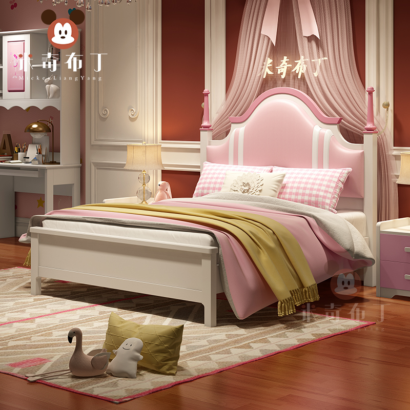 Children's Bed Girl Bed All-solid single-wooden Girl Bed Lightweight Luxury Girl Bed Furniture