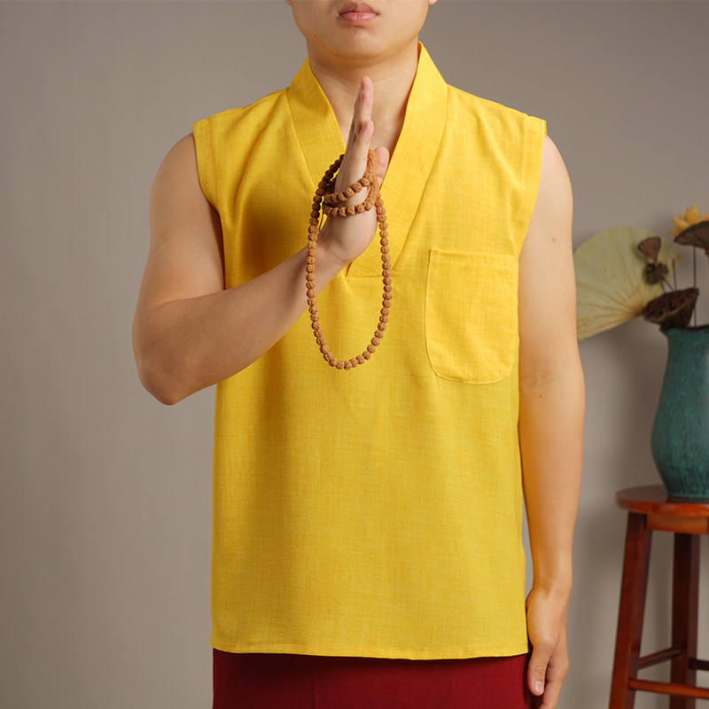 Lama Monk Clothes Summer Sleeveless Tibetan Male Vest Breakthrough Monk Tibetan Monk Tibetan Monk