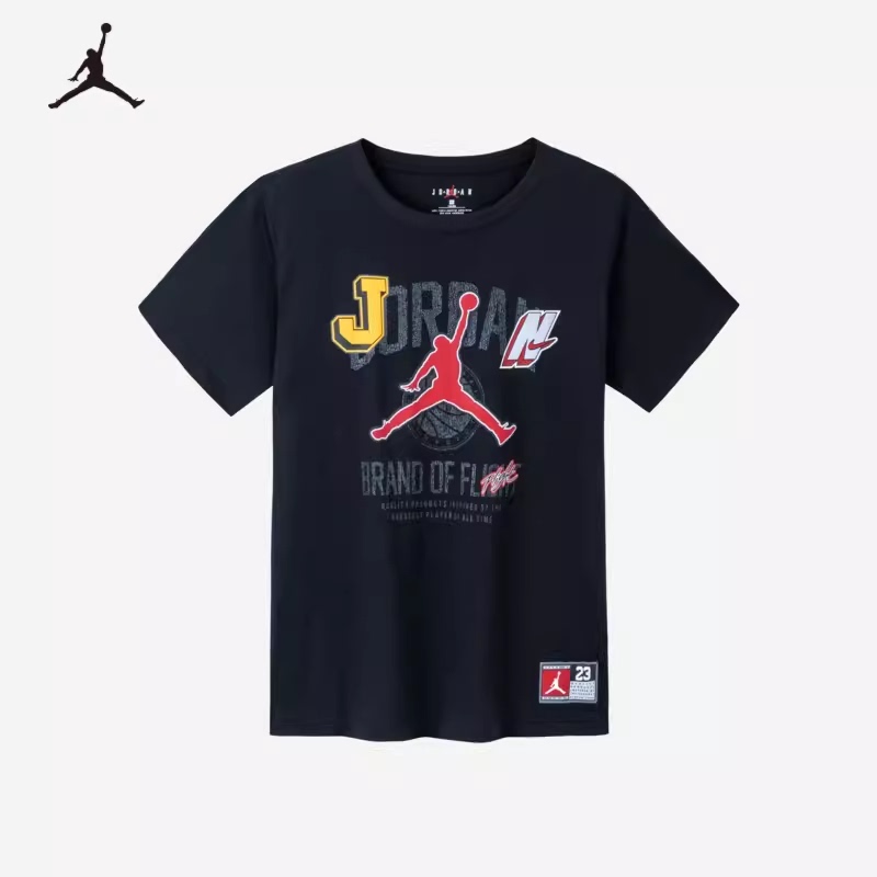 Nike Jordan Nike Children's Clothing Boys' Short-Sleeved T-Shirt 2026 Summer New Style Kidsren's No. 23 Short T-Shirt Trendy