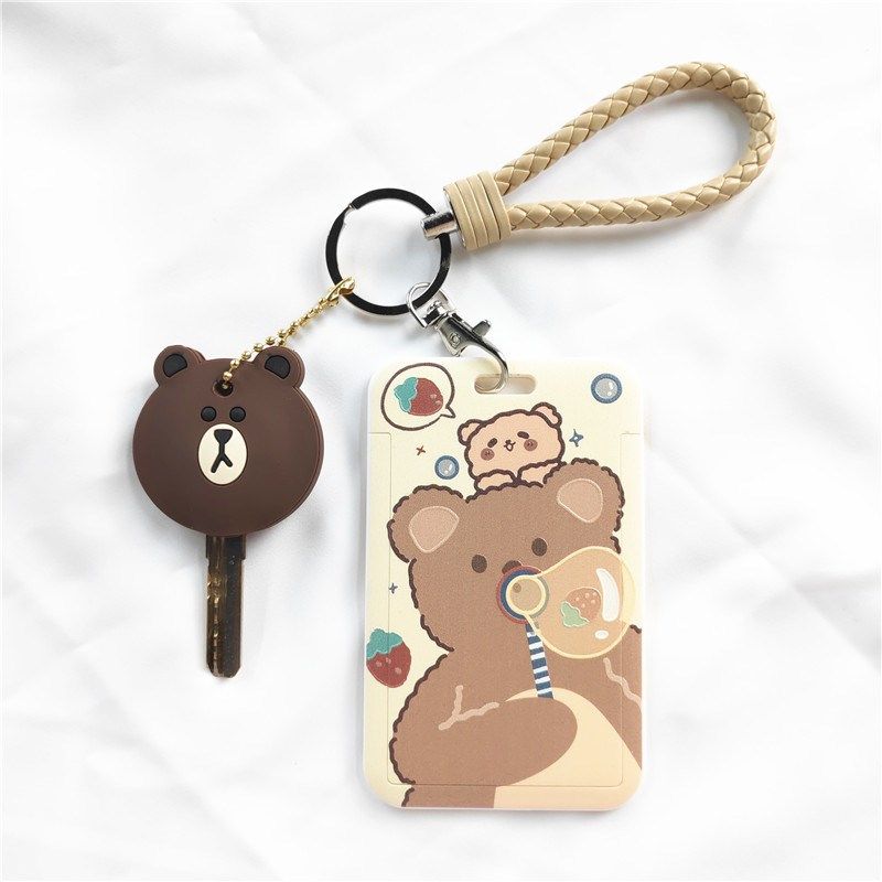 Meal Card Students Cutting Sleeve Bus Sheep City Tong Hanging Neck Women Ins Cute Work Card Factory Card Documents Cartoon Work Hanging Rope
