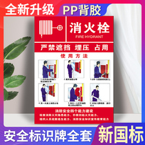 Fire hydrant use method notification notice board shopping mall supermarket fire equipment prompt reminder label mark sticker factory warehouse fire hydrant safety sign sign sign
