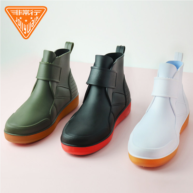 Rain boots men's autumn and winter water shoes wear-resistant low-top fashion short rain boots non-slip waterproof shoes