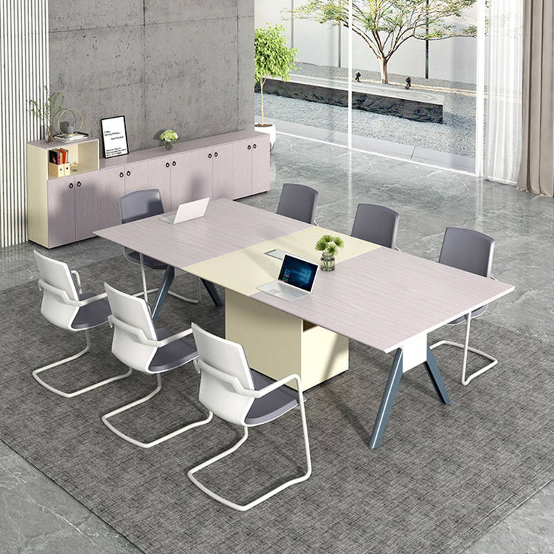 Conference Table Long Table Brief Modern Office Furniture Staff Rectangular Desk Splicing Bicolor Negotiation Training Table
