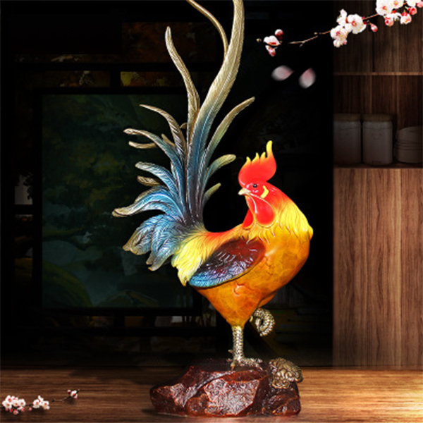 Golden Rooster Annunciation Bronze Rooster Ornament Twelve Zodiac Golden Rooster Home Living Room Decorations