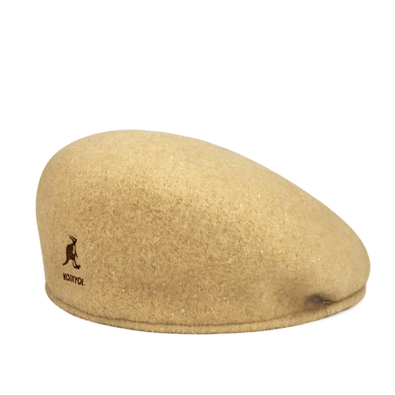 Kangaroo, men's demi-season beret, autumn hat, black cap
