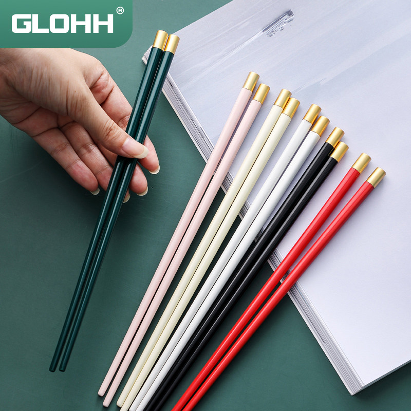 High color value net red ceramic chopsticks high-grade household non-slip mildew fast son environmental protection luxury Nordic public chopsticks high temperature resistance