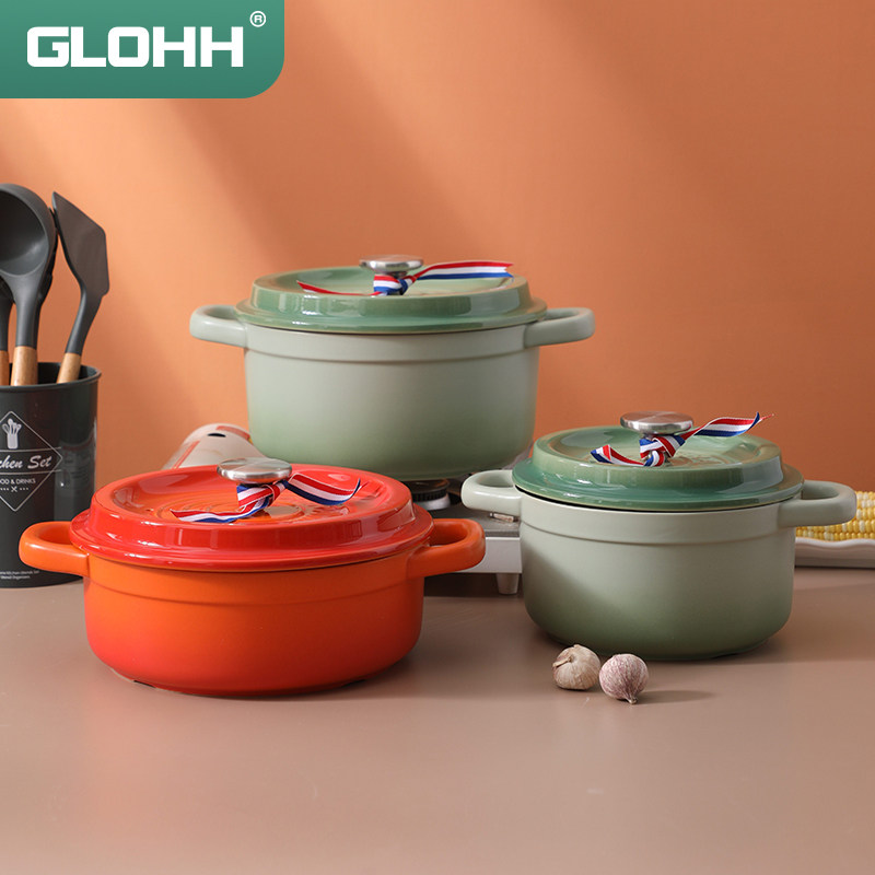 Casserole saucepan soup saucepan Home Ceramics Saucepan Meals Gas Cooker Special Gas Bright Fire High Temperature Resistant Small Sand Pot Soup Saucepan