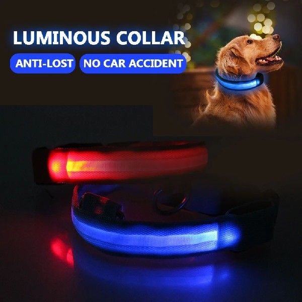 Led Dog Collar Nylon Collar Luminous Adjustable-Taobao
