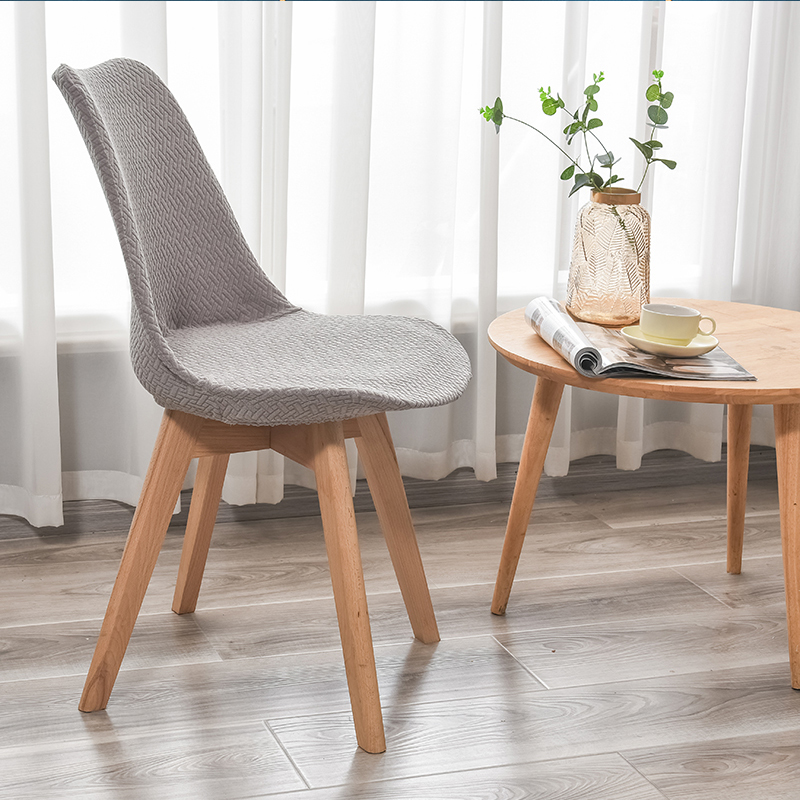 Nordic curved dining chair cover cushion semi-circular backrest integrated universal home universal Nordic stretch chair cover