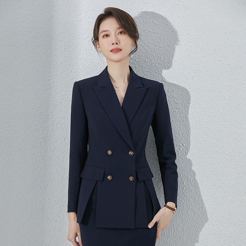 Double-Breasted Suit Formal Wear Spring and Autumn Jacket 2026 New Professional Wear Jacket Stylish Korean Style Hotel Work Uniform