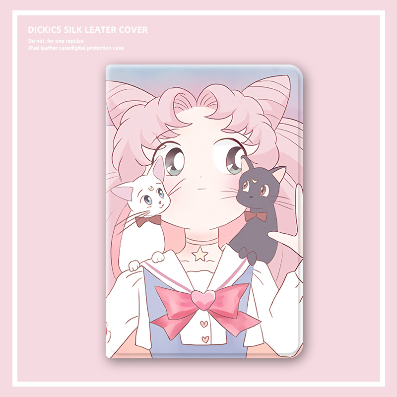 Suitable for apple tablet ipad protective sleeve pro2020 cute air3 cat beautiful girl net red 2 small fresh pro11 cartoon 2019 new 10 2 inch mi
