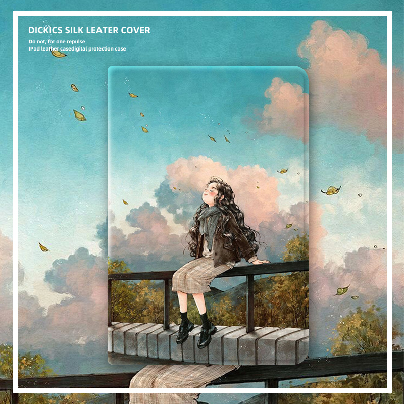 Suitable for apple tablet ipad protective sleeve pro2020 cute air3 curly girl net red 2 original creative pro11 cartoon 2019 new 10 2 inches min