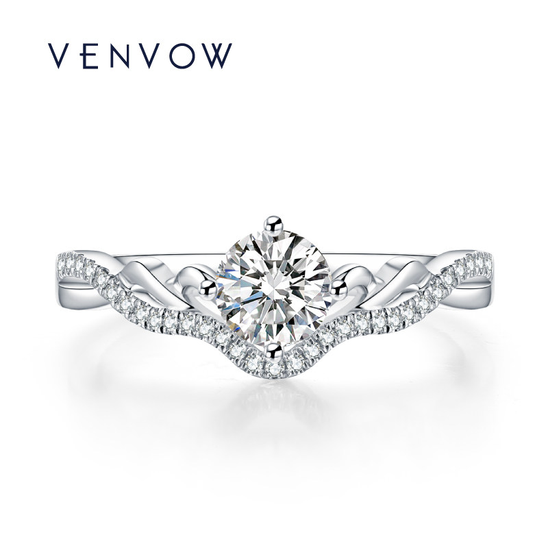 A Carat Naked Diamond Ring Female Withdrawal Custom 18k Platinum Diamond Ring Wedding Courting Wedding Ring