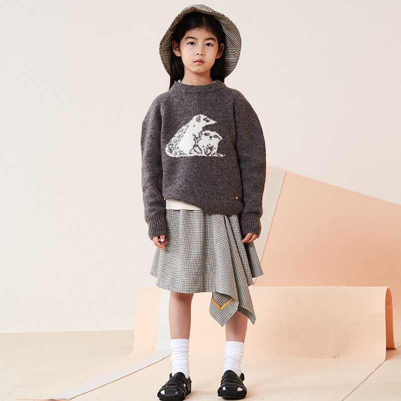 lagotom children's clothing autumn and winter new men and women children's thousands of birds and glitts for short skirts 722034037