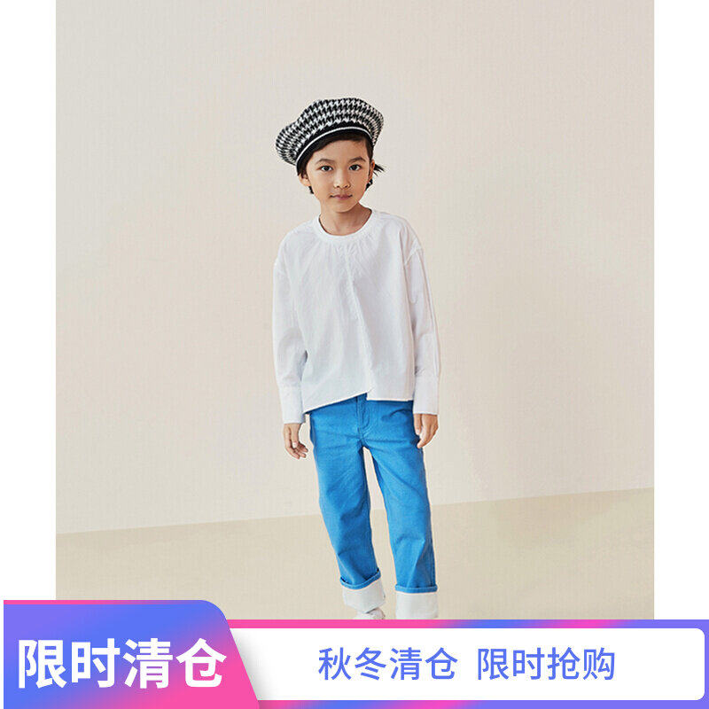 lagotcom Legom children's clothing new male and female round collar high branch cotton fabric baby shirt 222035016