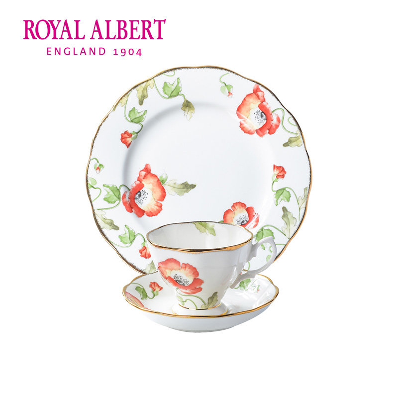 Royal Albert Royal Albert Centennial series bone china coffee cup and saucer three-piece set of English tea set