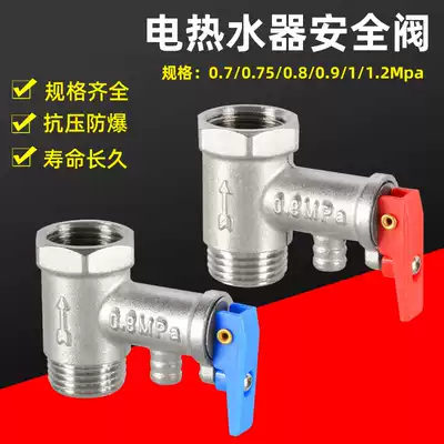 Electric water heater pressure relief valve general safety valve copper one-way check valve small kitchen treasure valve copper accessories