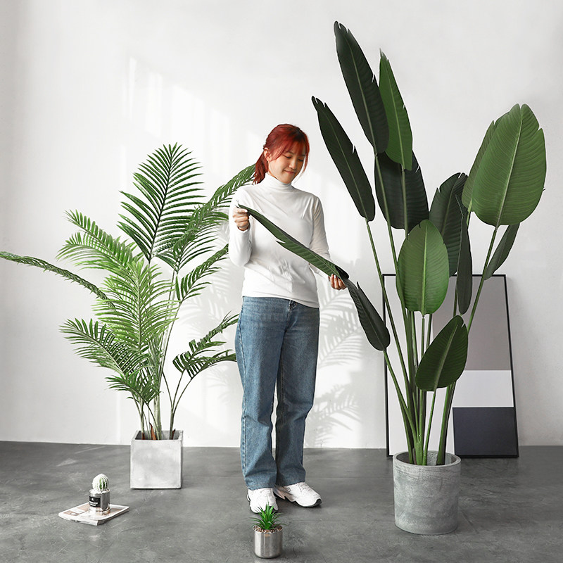 Simulated plant tree large Nordic green plant floor bonsai set living room bedroom mall decoration landscape fake bonsai