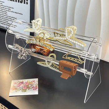 Shark Clip Storage Rotating Rack Student Dormitory Hairband Headwear Claw Clip Display Rack Hairpin Hair Accessory Organizer