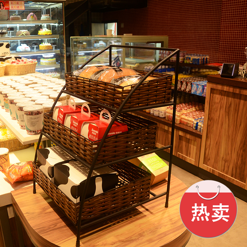 Iron Small Snack Shelf Display Frame Red Living Room Taiwan Placement Frame Multi-layer Desktop Household Accessories