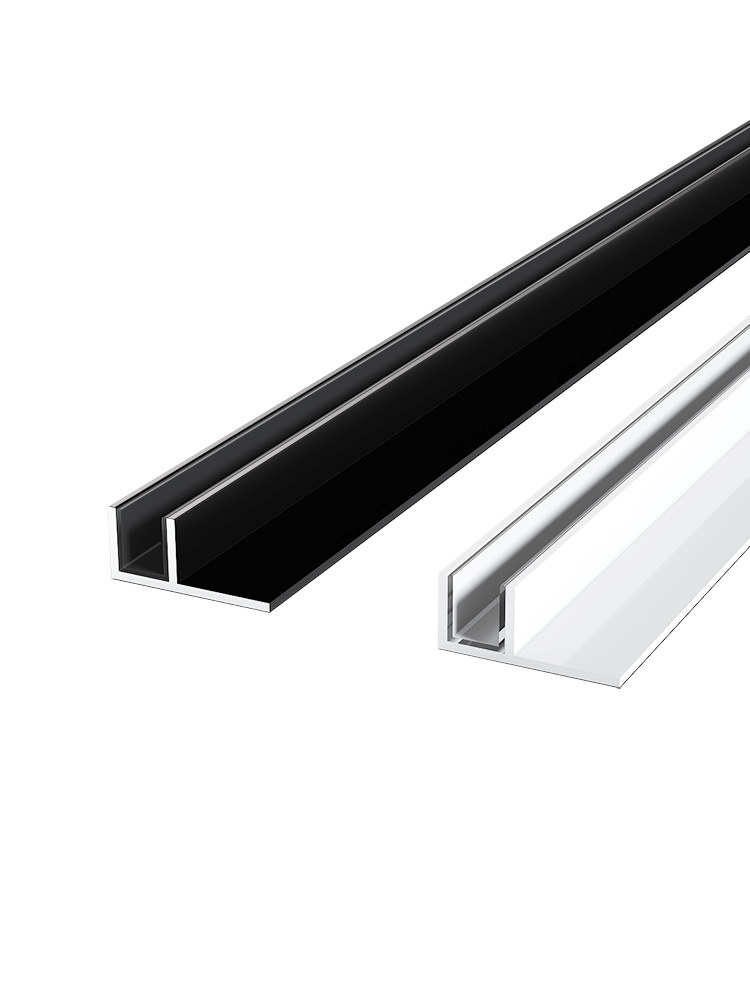 Aluminum Alloy F-Shaped Glass Slot Bathroom Partition Aluminum Profile Recessed Shower Room Embedded Parts U-Shaped Edge Strip