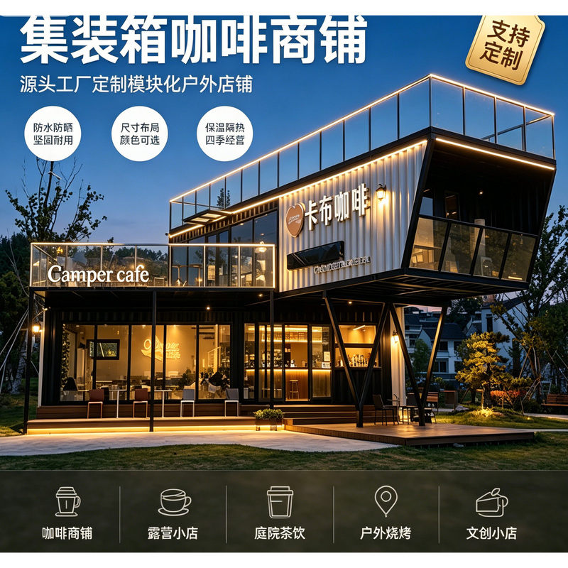 Internet-Famous Container Mobile Homes, Coffee Shops, Temporary Offices, Exhibition Halls, Hubs, Guesthouses, and Restrooms Internet-Famous Container Mobile Homes, Coffee Shops, Temporary Offices, Exhibition Halls, Hubs, Guesthouses, and Restrooms