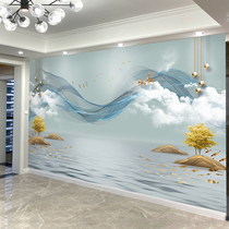 2024 New TV fond décran du mur de fond Salon de vie Décoratif Wall Paper Film And Film Wall 3D Mural Modern Elk Wall Cloth