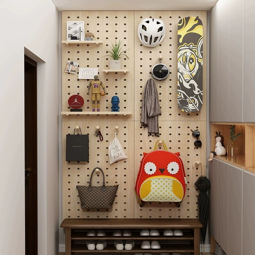 Стеллаж для хранения досок из цельного дерева, настенный стеллаж для хранения, может быть настроен по индивидуальному заказу, стеллаж для украшения входа, стеллаж для хранения перегородок