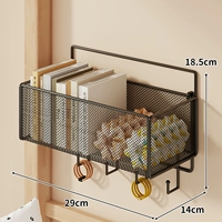 Черная модель с крючком среднего размера (в комплекте липкий крючок + бесследные гвозди)