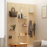 Стеллаж для хранения досок из цельного дерева, настенный стеллаж для хранения, может быть настроен по индивидуальному заказу, стеллаж для украшения входа, стеллаж для хранения перегородок