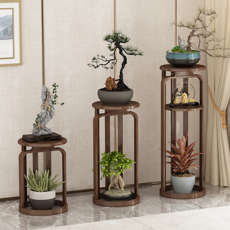 New Chinese-style flower shelf Living room floor-style multilayer potted shelf Chandelia Flowers Shelf Indoor Brief a few shelving shelves