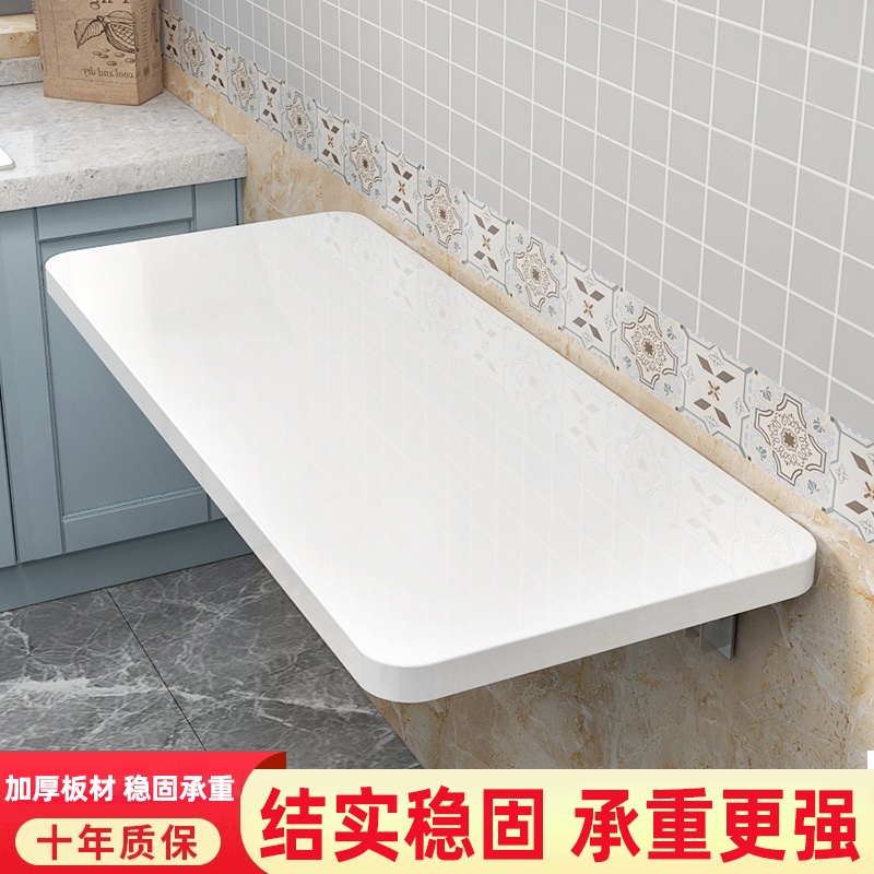 Microwave oven shelf wall-mounted small flat type foldable countertop free-of-hole oven storage bracket on the kitchen wall