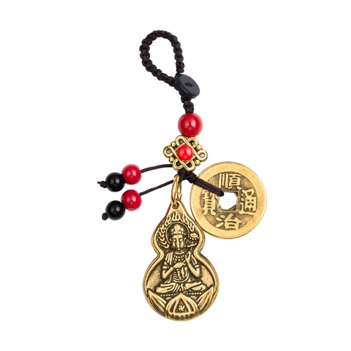 Латунный чай Тегуаньинь, подвеска, брелок, украшение на сумку, плетеный аксессуар ручной работы, ремешок