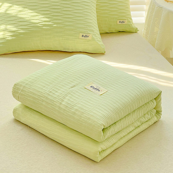 夏季水洗棉夏被四件套可机洗非全棉纯棉夏凉被空调被双人夏薄被子