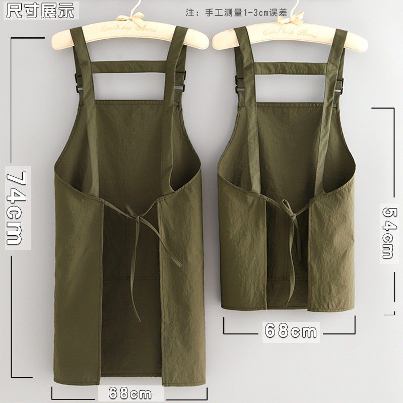 时尚防泼水围裙卡通做饭围腰家用厨房工作服餐饮专用上班