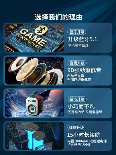 Bluetooth Speaker with High Volume, Voice Announcer for Collecting Payments, Payment Reminder, Shop-Specific Subwoofer, High-Quality Sound