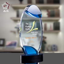 Trophy customization K9 crystal trophy medals customization excellent staff honor awards creative souvenirs customization
