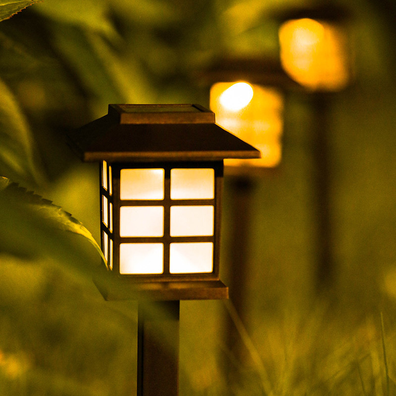 Led solar waterproof ground plug-in grass terrace light outdoor patio garden yard Decorative Villa Flower Garden small night light