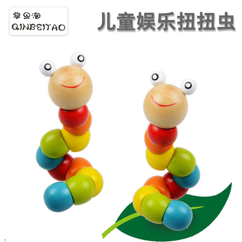 Baby Early Education Creative Toys Wholesale Wooden Color Variety Twisting Worm Children's Educational Toys