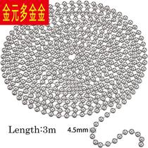 Roller blind curtain accessories M4 56M Mila beads 3 meters metal bead chain 10 metal bead buckles set customized