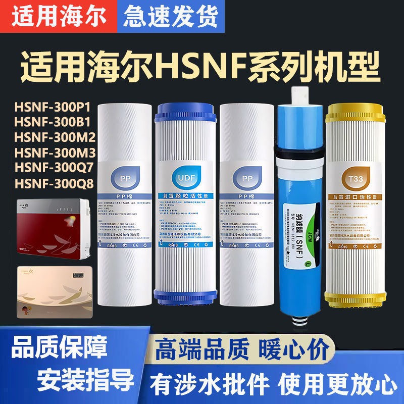 Haolien Is Suitable for Haier Water Purifier Filter Element Hsnf300P1/300A1/300B1/M1/M5 Nano Filter Membrane