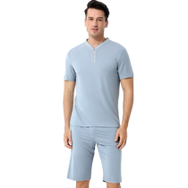Carre Kenbt mens home wear 80S modal thin short-sleeved casual shorts loose pajamas suit