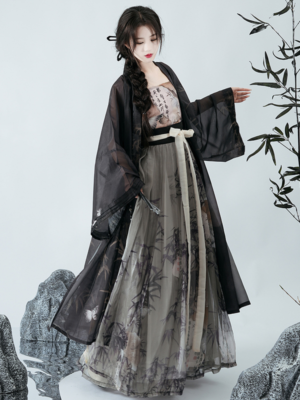 Yushu [Cloud Dispatching a Letter] Original Hanfu for Women, Song Dynasty Style Hanfu, Summer Improved Han Elements, Daily New Chinese Style Commuting Wear