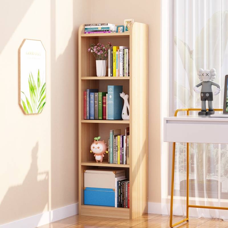 Thin Bookcase Ultra-Thin 20cm Storage Rack 18cm Wide 25 Narrow Bookshelf 80 Long 60 Floor-Standing 50cm Cabinet