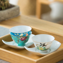 Jingdezhen pickle flower ceramic hand-painted sketch tea cup Small teacup Small water cup